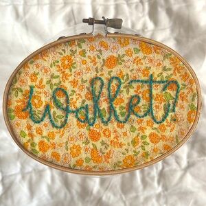 “Wallet” Hoop Art